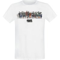 Naruto - Anime T-Shirt - Shippuden - Group - S bis M - für Männer - Größe M - weiß  - Lizenzierter Fanartikel von Naruto