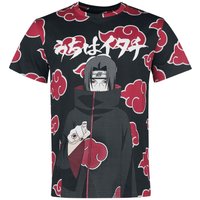 Naruto - Anime T-Shirt - Shippuden - Itachi Clouds - M bis XL - für Männer - Größe M - multicolor  - Lizenzierter Fanartikel von Naruto