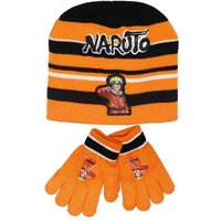 Naruto Fleecemütze Anime Naruto Shippuden Jungen Wintermütze Mütze plus Handschuhe Gr. 54/56 von Naruto