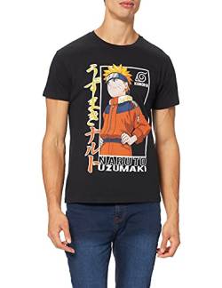 Naruto Herren MENARUTTS115 T-Shirt, Schwarz, XXL von Naruto
