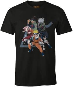 Naruto Herren Menarutts002 T-Shirt, Schwarz, 58 von Naruto