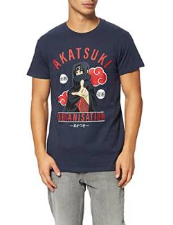 Naruto Herren Menarutts119 T-Shirt, Marineblau, XXL von Naruto
