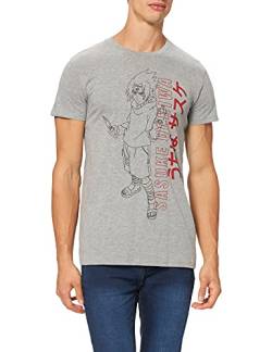 Naruto Herren Menarutts150 T-Shirt, Gris Melange, M von Naruto