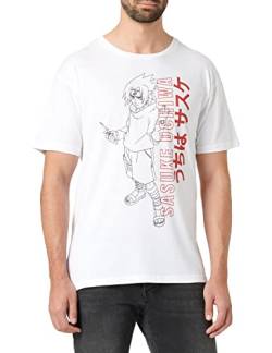 Naruto Herren menarutts150 T-Shirt, weiß, XL von Naruto