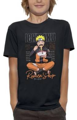 Naruto T-Shirt – Ramen Shop – Offiziell Lizenziertes Produkt – Kind – Größe 10 Jahre – Schwarz von Naruto