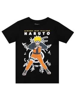 Naruto Tshirt | Anime Kleidung | Kinder T-Shirt Jungen | Anime T-Shirt | Schwarz | 128 von Naruto