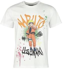 Naruto Uzumaki Männer T-Shirt weiß M 100% Baumwolle Anime, Fan-Merch, TV-Serien von Naruto