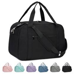 Narwey Handgepäck 45x36x20cm Easyjet Cabin Bag Handgepäck Tasche für Flugzeug Reisetasche Damen Herren mit Laptopfach für Weekender Kurze Tirp 25L(Schwarz) von Narwey