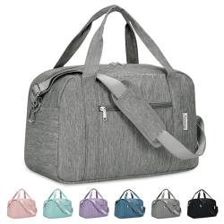 Narwey Handgepäck 45x36x20cm Easyjet Cabin Bag Handgepäck Tasche für Flugzeug Weekender Bag Damen Herren Reisetasche Damen Handgepäck Koffer 25L(Grau) von Narwey