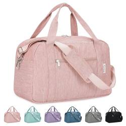 Narwey Handgepäck 45x36x20cm Easyjet Cabin Bag Handgepäck Tasche für Flugzeug Weekender Bag Damen Herren Reisetasche Damen Handgepäck Koffer 25L(Rosa) von Narwey