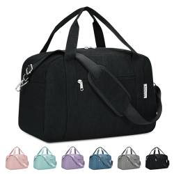 Narwey Handgepäck 45x36x20cm Easyjet Cabin Bag Handgepäck Tasche für Flugzeug Weekender Bag Damen Herren Reisetasche Damen Handgepäck Koffer 25L(Schwarz) von Narwey