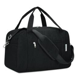 Narwey für Ryanair Handgepäck 40x20x25 Handgepäck Tasche für Flugzeug Faltbare Reisetasche Weekender Damen Herren Handgepäck Koffer 20L(Schwarz) von Narwey