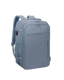 Narwey für Ryanair Handgepäck 40x20x25 Reiserucksack Handgepäck Flugzeug Rucksack Reisetasche mit Laptopfach für Weekender für Herren Damen 20L(Grau blau) von Narwey