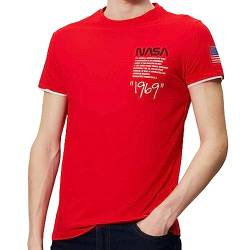 Nasa Herren Gns3012 Men S2 T-Shirt, rot, XL von Nasa