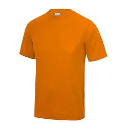 6er Pack Cool T Trainingsshirt T-Shirt Funktionsshirt Sportshirt Fitnessshirt Workout (L, Orange Crush) von Nashville print factory
