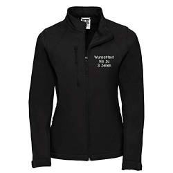 Nashville print factory Damen Softshelljacke bestickt mit Wunschtext/Namen Ladies Softshell-Jacke Arbeitsjacke (S) von Nashville print factory