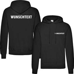 Nashville print factory Kapuzensweatshirt Hoodie schwarz Bedruckt mit Wunschtext S - 5XL (S) von Nashville print factory