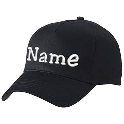 Nashville print factory Modisches Basecap Bestickt mit Namen oder Wunschtext | in 21 Farben (Black) von Nashville print factory