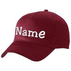 Nashville print factory Modisches Basecap Bestickt mit Namen oder Wunschtext | in 21 Farben (Burgundy) von Nashville print factory