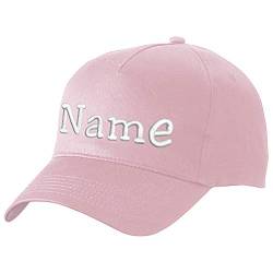 Nashville print factory Modisches Basecap Bestickt mit Namen oder Wunschtext | in 21 Farben (Rose) von Nashville print factory