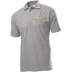 Polo-Shirt Polohemd Arbeitshemd Arbeitspolo Bestickt mit Name | Wunschtext | Döner Imbiss | ideal für Arbeit Firma (L, Graumeliert) von Nashville print factory