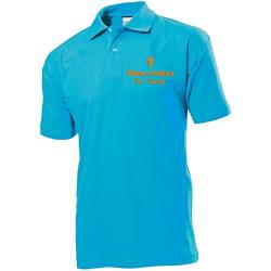 Polo-Shirt Polohemd Arbeitshemd Arbeitspolo Bestickt mit Name | Wunschtext | Döner Imbiss | ideal für Arbeit Firma (XXL, Ozeanblau) von Nashville print factory