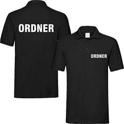 T-Shirt Security | Crew | Ordner | WUNSCHTEXT | Poloshirt | Hoodie | Jacke | Warnweste (M, Ordner - Poloshirt) von Nashville print factory