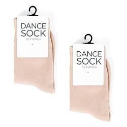 Leichte Damen-Knöchel-Tanzsocken, 2 Stück, Leicht, Einheitsgröße von Natalie Dancewear