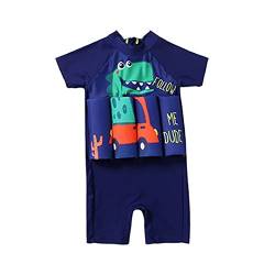 Natashas Baby Jungen Badeanzug mit Schwimmhilfe Sonnenschutz Schwimmend Bademode Kinder Bojen-Badeanzug mit Verstellbarem Auftrieb Schwimmkraft Badebekleidung (L) von Natashas