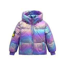 Natashas Kinder Junge Mädchen Daunenjacken Wasserabweisend Warmer Daunenmantel Fashion Daun Kälteschutz Jacke Verdickte WinterMantel Mit Kapuze（Blau, 116-122） von Natashas