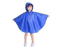 Natashas Kinder Mädchen Jungen Regenponcho Wasserdicht Regenjacke Regenmantel Softshelljacke mit Kapuze (Blau, 134/146) von Natashas