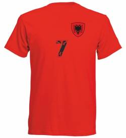 Nation Albanien T-Shirt Nummer 7 R ST-7 (M) von Nation