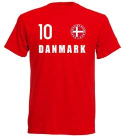 Nation Dänemark T-Shirt Trikot Wappen FH 10 RO (L) von Nation