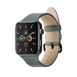 Native Union (Re Classic Strap für Apple Watch 38/40/41mm - Pflanzliche Materialien - Edelstahl-Hardware mit weicher Rückseite - Kompatibel mit Apple Watch Series 1-9, SE & SE 2 (Schiefergrün) von Native Union