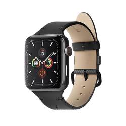 Native Union (Re Classic Strap für Apple Watch 38/40/41mm - Pflanzliche Materialien - Edelstahl-Hardware mit weicher Rückseite - Kompatibel mit Apple Watch Series 1-9, SE & SE 2 (Schwarz) von Native Union