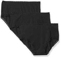 Natori Damen Bliss Full Brief Panty 3er Pack 755058MP, schwarz, X-Large von Natori