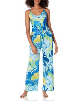 Natori Damen Botan Cami Pj, Länge 61,4 cm, Schrittlänge 73,7 cm Pyjamaset, blau, X-Large von Natori