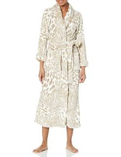 Natori Damen Plüsch-Leoparden-Robe, Länge 132,1 cm Bademantel, Sand Taupe, X-Large von Natori