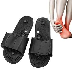 Fußmassage-Hausschuhe Tragbare Dual-Elektroden-Schmerzlinderungs-Massage-Hausschuhe Pulsakupunktur-Therapie zur Linderung von Bein- und Fußschmerzen von Natudeco