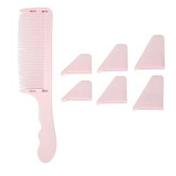 Gebogener Friseur-Clipper-Kamm, Salon-Qualität, Haarkamm, Haar-Styling-Kamm, vielseitiger Styling-Kamm, Mehrzweck-Haar-Werkzeug für jedermann (pink) von Natudeco