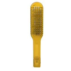 Haarglättungskamm aus Sperrholz, doppelseitiger Bürstenglätter, antistatischer Stylingkamm, Friseurschienen für den Salon (Gelb) von Natudeco