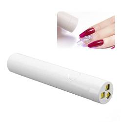 Mini-Gel-Nagellampenstift, Tragbarer LED-Nagellampenstift, Einzelfinger-Phototherapie-Nageltrockner, Nagelkunst-Härtungsstift Für Den Professionellen Heimgebrauch, Weiß von Natudeco