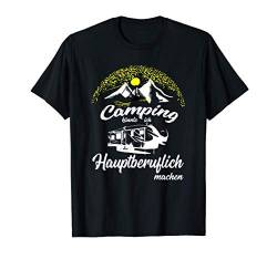 EKG Caravan Fahren Campen Frau Campingplatz Zelt Wohnwagen T-Shirt von Natur Camping Camper Wohnmobil Fahren Lustig Mann