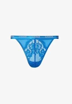 Lounge Underwear - Blossom String Tanga - Premium Unterwäsche Slip für Damen in NaturPur (DE/NL/SE/PL, Alphanumerisch, M, Regular, Regular, Blau) von Natur Pur LieferAlles E.C.