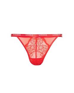 Lounge Underwear - Blossom String Tanga - Premium Unterwäsche Slip für Damen in NaturPur (DE/NL/SE/PL, Alphanumerisch, M, Regular, Regular, Rot) von Natur Pur LieferAlles E.C.