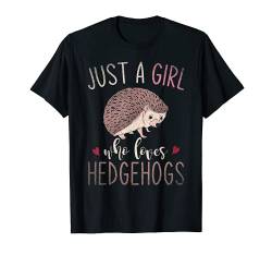Nur ein Mädchen das Igel liebt Wald Tierfreund Igel T-Shirt von Natur Waldbewohner Tierliebhaber Igel Geschenk