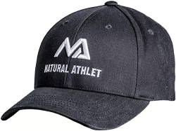 Natural Athlet Herren Basecap - Sport Snapback Cap in schwarz - Männer Freizeit Kappe verstellbar für Fitness, Sport, Gym & Training von Natural Athlet