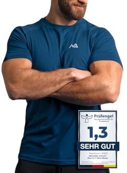 Natural Athlet Slim-Fit Fitness Tshirt für Herren - Langes schnelltrocknendes Gym T-Shirt - Bodybuilding, Krafttaining und Sport von Natural Athlet