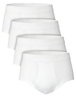 Natural Cotton Herren Sport Slip mit Eingriff in Feinripp Baumwolle als 4er oder 8er Pack 4er Pack XXL von Natural Cotton