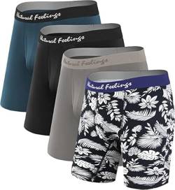 Natural Feelings Boxershorts Herren Modal 6" Unterhosen Männer Unterwäsche Für Herren Boxershorts Männer Pack M von Natural Feelings